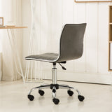 English Elm Fremo Chromel Adjustable Air Lift Office Chair, Grey