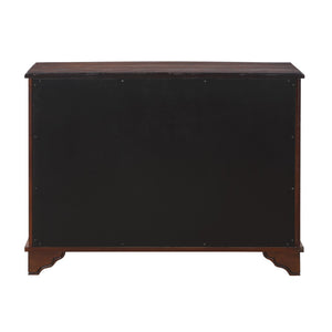 English Elm 40" Retro Console Table with Dual Cabinet Storage Pine Frame Entryway Foyer Light Espresso W1202P146346