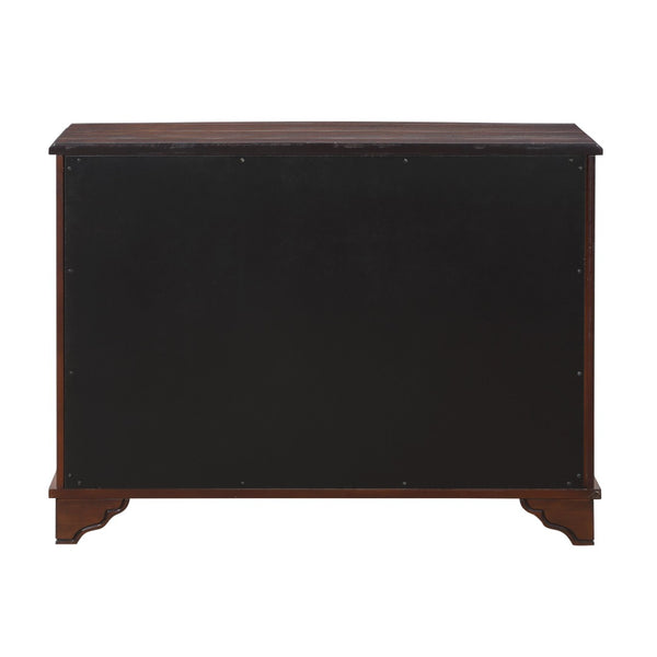 English Elm 40" Retro Console Table with Dual Cabinet Storage Pine Frame Entryway Foyer Light Espresso W1202P146346
