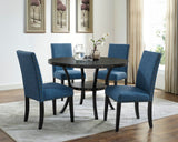 English Elm Biony Fabric Dining Chairs With Nailhead Trim, Set Of 2, Blue