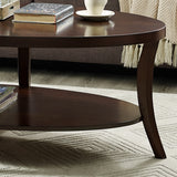 English Elm Perth Espresso Oval Coffee Table With Shelf