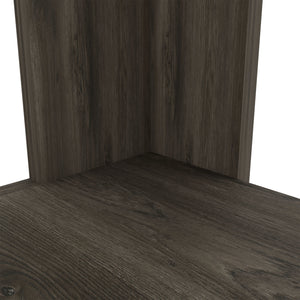 English Elm DEPOT Delos Kitchen Island with Spacious Leg Room, Wide Top Surface, Three Shelves Dark Brown, Easy Assembly B097132965