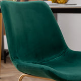 English Elm Aufurr Modern Velvet Dining Chair, Set Of 2, Green