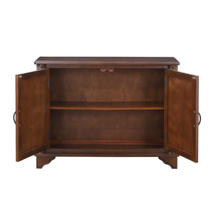 English Elm 40" Retro Console Table with Dual Cabinet Storage Pine Frame Entryway Foyer Light Espresso W1202P146346