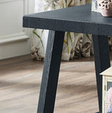 Contemporary Black Wood End Table with Shelf - 24 x 22 x 23 Inches