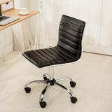 English Elm Fremo Chromel Adjustable Air Lift Office Chair, Black