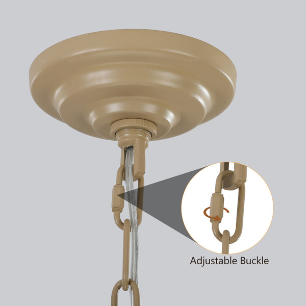 English Elm (Same As W1340P155976/L1019-4) 20" Boho Modern 4-Layer Woven Hemp Chandelier - Elegant Pendant Light Fixture W1340P206665