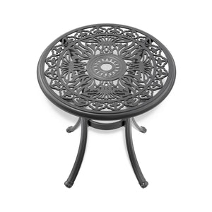 English Elm 3-Piece All-Weather Cast Aluminum Dining Set With Black Frame – Stylish, Compact, Easy Assembly! W1710S00205