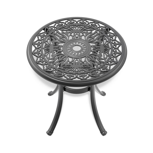 English Elm 5-piece Cast Aluminum Outdoor Dining Set with Carved Patterns and Weather Resistant Frame W1710S00538