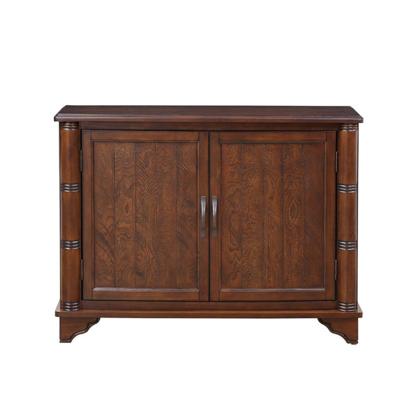 English Elm 40" Retro Console Table with Dual Cabinet Storage Pine Frame Entryway Foyer Light Espresso W1202P146346