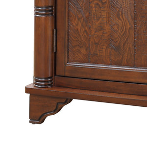 English Elm 40" Retro Console Table with Dual Cabinet Storage Pine Frame Entryway Foyer Light Espresso W1202P146346