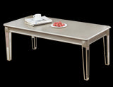 English Elm Barent Contemporary Wood Coffee Table With Mirrored Legs, Champagne