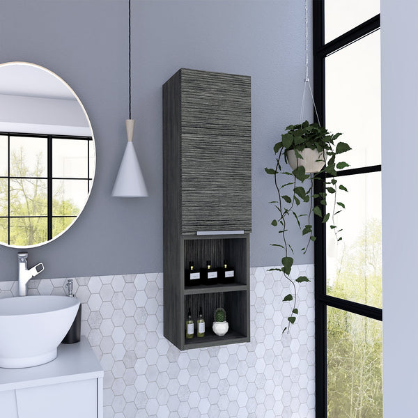 English Elm Medicine Cabinet With Smokey Oak Finish - Stylish 32" Wall-Mount Storage For Toiletries & Essentials B097133164