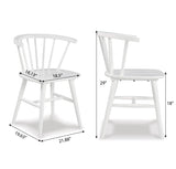 English Elm Alwynn Contemporary Wooden Spindle Back Dining Chairs, Windsor Chairs, Set Of 2, White