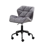 English Elm Eldon Diamond Tufted Adjustable Swivel Office Chair, Gray