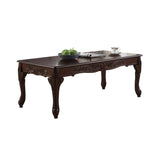 English Elm Traditional Ornate Detailing Dark Cherry Finish Wood Coffee Table