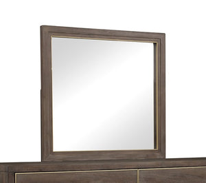 English Elm Mirror, Sandblasted Walnut 29" - Fully Assembled Mitered Frame, Walnut Solids & Veneers for Entryway Elegance B108P163875