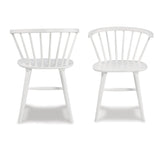 English Elm Alwynn Contemporary Wooden Spindle Back Dining Chairs, Windsor Chairs, Set Of 2, White