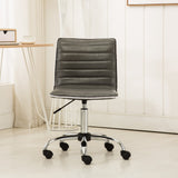 English Elm Fremo Chromel Adjustable Air Lift Office Chair, Grey