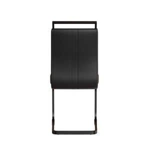 English Elm Modern Dining Chairs - Stylish Pu Faux Leather With C-Shaped Metal Base, Set Of 2 For Any Space W2189138538