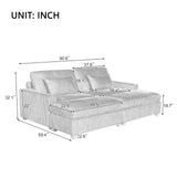 English Elm 90'' Square Arm Sofa With Removable Back Cushions and 2 Pillows, Couch For Living Room, Office, Apartment