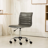 English Elm Fremo Chromel Adjustable Air Lift Office Chair, Grey