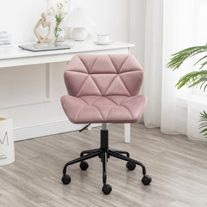 English Elm Eldon Diamond Tufted Adjustable Swivel Office Chair, Mauve