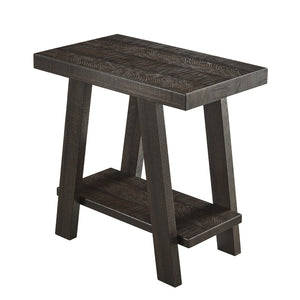 English Elm Athens Contemporary Wood Shelf Side Table In Weathered Espresso