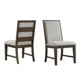 English Elm Aberll Solid Wood Upholstered Dining Chairs, Set Of 2, Gray