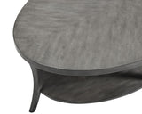 English Elm Perth Contemporary Oval Shelf Coffee Table, Gray