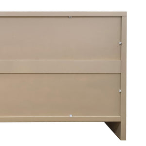 English Elm Accent Farmhouse Sideboard with Fluted Doors Natural Wood Wash Finish Dining Storage W1435P151555