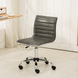 English Elm Fremo Chromel Adjustable Air Lift Office Chair, Grey