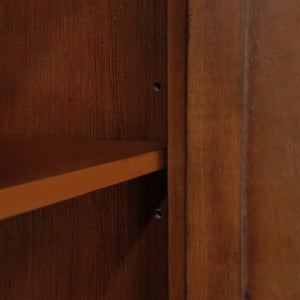English Elm 40" Retro Console Table with Dual Cabinet Storage Pine Frame Entryway Foyer Light Espresso W1202P146346