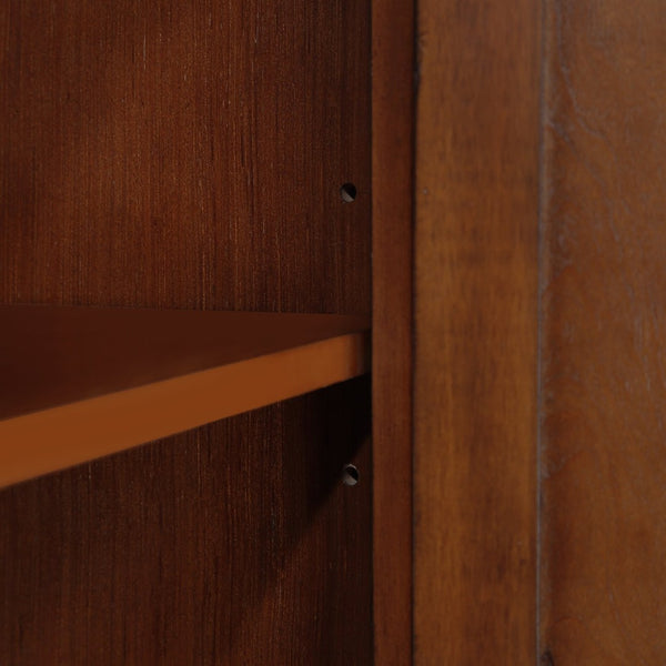 English Elm 40" Retro Console Table with Dual Cabinet Storage Pine Frame Entryway Foyer Light Espresso W1202P146346