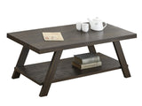 English Elm Athens Contemporary Wood Shelf Coffee Table In Weathered Espresso