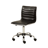 English Elm Fremo Chromel Adjustable Air Lift Office Chair, Black