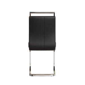 English Elm Modern Dining Chairs Set Of 4 - Pu Faux Leather Upholstered High Back With Stylish Metal Legs W2189133286