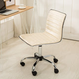 English Elm Fremo Chromel Adjustable Air Lift Office Chair, Beige