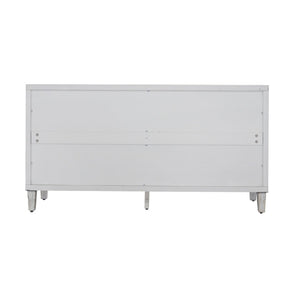 English Elm Accent Farmhouse Sideboard with Fluted Doors Natural Wood Wash Finish Dining Storage W1435P153086
