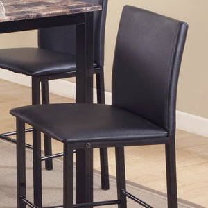 English Elm Citico Metal Counter Height Dining Chairs With Black Metal Frame, Set Of 4