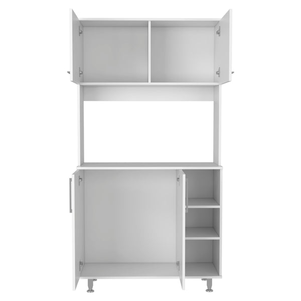 English Elm 2 Piece Kitchen Set with Island and Pantry Cabinet — Sturdy RTA Particle Board, Easy Interlock Assembly, Pre‑drilled Holes, Clear Instructions, Durable Finish White 41.5 L x 2.4 W x 5.8 H B0200S00230