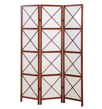 English Elm 3-Panel Screen Room Divider, Walnut