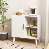 Hearth and Haven Wood Storage Cabinet, Modern Accent Buffet Cabinet, Free Standing Sideboard and Buffet Storage with Door and Shelves, Buffet Sideboard For Bedroom, Living Room, Kitchen Or Hallway W808P152923