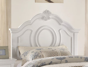 English Elm Classic White Finish Panel Bed - Timeless Full Size Bedroom Furniture With Elegant Design & Durability B011S00815