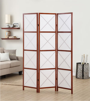 English Elm 3-Panel Screen Room Divider, Walnut