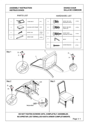English Elm Beautiful Dark Brown 2pc Dining Chairs with Gray Upholstered Seat & Back, Wooden Frame, 21.5x20.5x43" B011P165074
