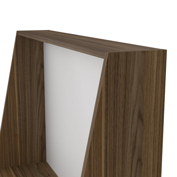 English Elm Wall Desk Mahogany/White Wall-Mounted Space-Saver Shelf with Blackboard Back, Easy Installable Stylish B097133197