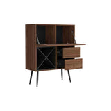 English Elm Bar Octupos, Living Room, Mahogany / Black