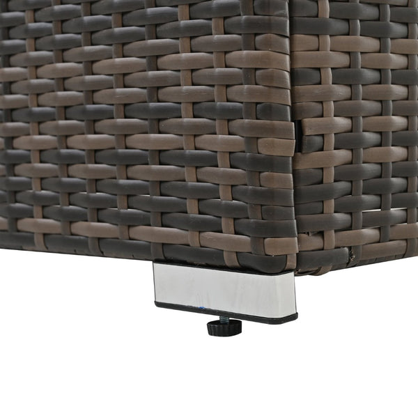 English Elm Patio 4-Piece Pe Wicker Furniture Set With Tempered Glass Table – Stylish & Weather-Resistant Comfort W1703S00019-GIGA