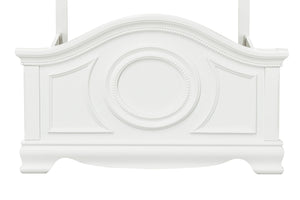 English Elm Classic White Panel Twin Bed – Timeless Traditional Design With Bead Molding And Shell Motif B011S00816